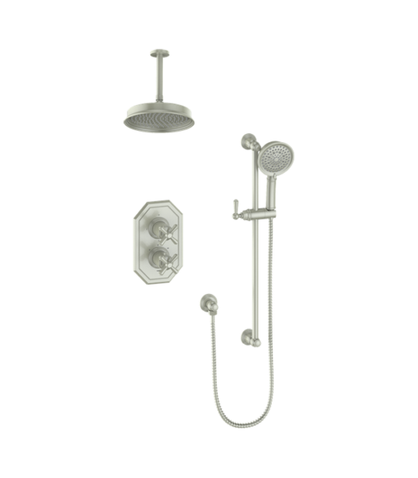 Vogt Carinthia 2-Way Thermostatic Shower Kit with 6″ Ceiling Arm Shower Kit SET.CX.220.216 - Image 2