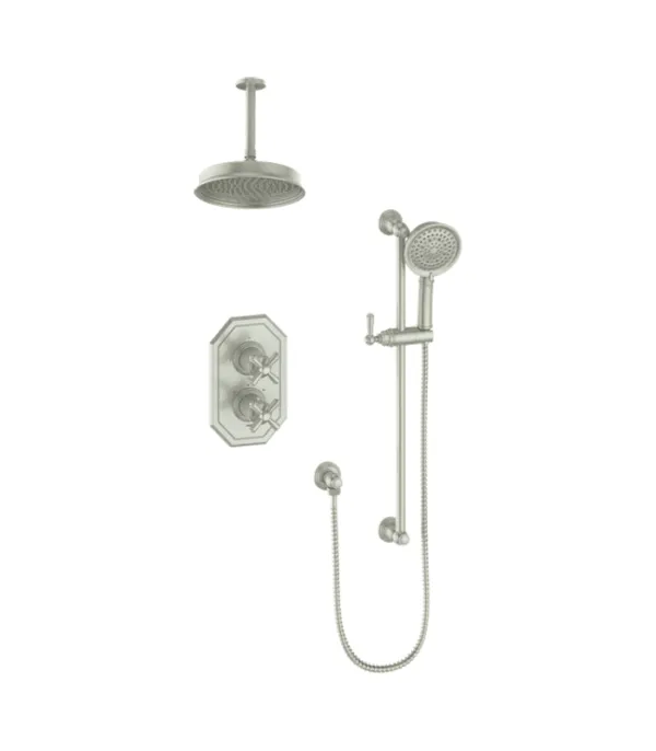 Vogt Carinthia 2-Way Thermostatic Shower Kit with 6″ Ceiling Arm Shower Kit SET.CX.220.216 - Image 2