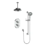 Vogt Carinthia 2-Way Thermostatic Shower Kit with 6″ Ceiling Arm Shower Kit SET.CX.220.216