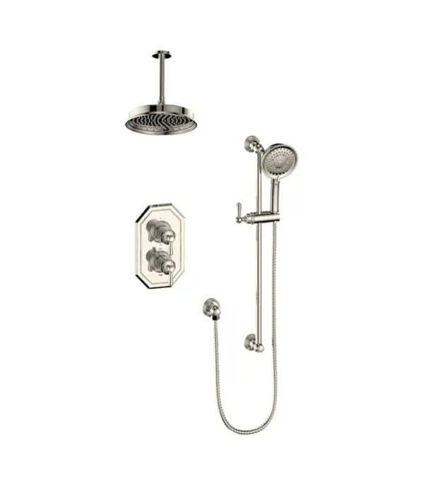 Vogt Carinthia 2-Way Thermostatic Shower Kit with 6″ Ceiling Arm Shower Kit SET.CX.220.216 - Image 3