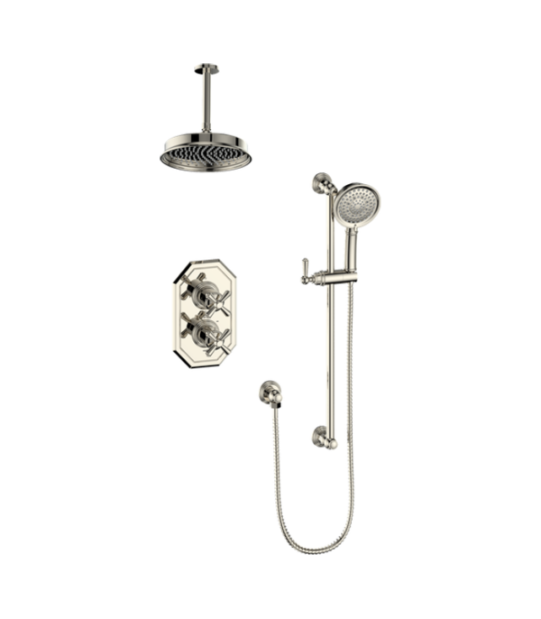 Vogt Carinthia 2-Way Thermostatic Shower Kit with 6″ Ceiling Arm Shower Kit SET.CX.220.216 - Image 3