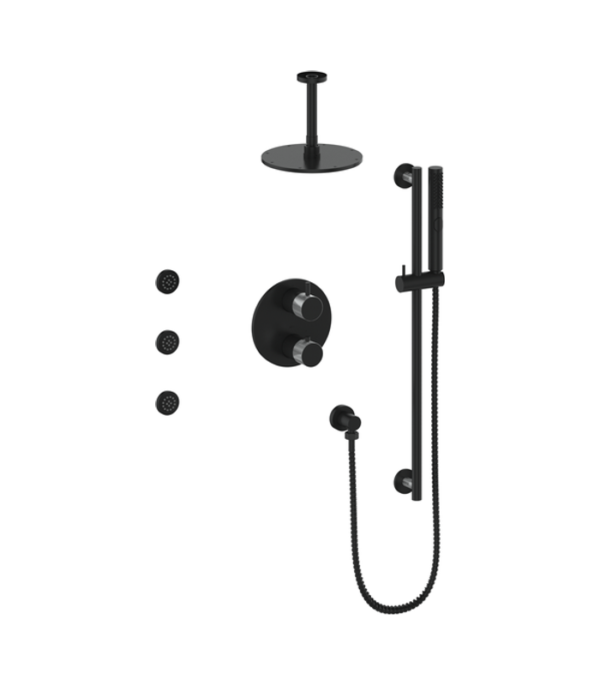Vogt Drava 3-Way Shower System with Body Jets and 6″ Ceiling Arm Premium Shower Kit SET.DA.320.816 - Image 3