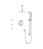 Vogt Drava 3-Way Shower System with Body Jets and 6″ Ceiling Arm Premium Shower Kit SET.DA.320.816