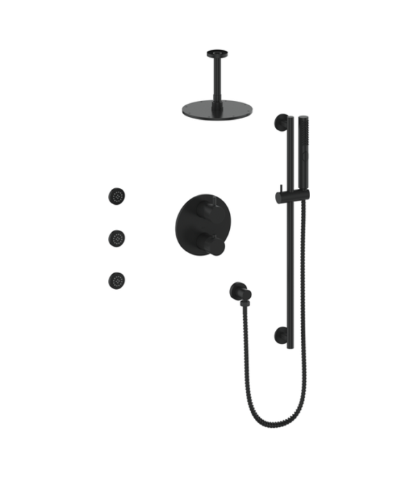 Vogt Drava 3-Way Shower System with Body Jets and 6″ Ceiling Arm Premium Shower Kit SET.DA.320.816 - Image 2