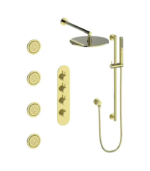 Vogt Drava 3-Way Thermostatic Shower Kit with Body Jets Shower Kit SET.DA.350.930 - Image 5