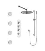 Vogt Drava 3-Way Thermostatic Shower Kit with Body Jets Shower Kit SET.DA.350.930
