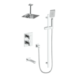 Vogt Kapfenberg 3-Way Thermostatic Shower Kit with 6-Inch Ceiling Arm Shower Kit SET.KG.320.316