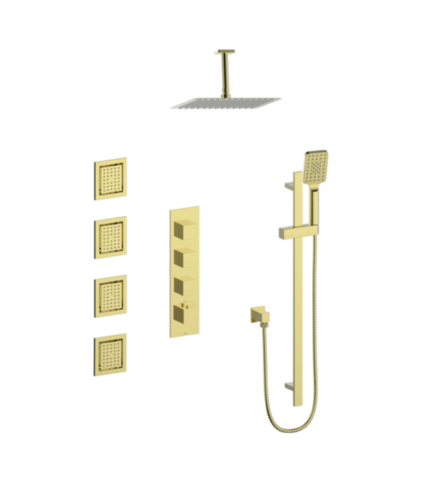 Vogt Kapfenberg 3/4″ High-Flow Shower Kit with Body Jets 6″ Ceiling Arm SET.KG.350.936 - Image 4