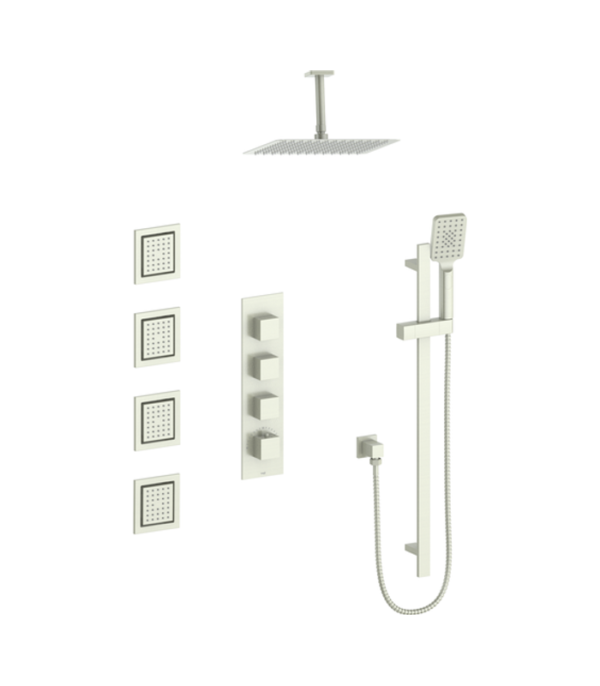Vogt Kapfenberg 3/4″ High-Flow Shower Kit with Body Jets 6″ Ceiling Arm SET.KG.350.936 - Image 2