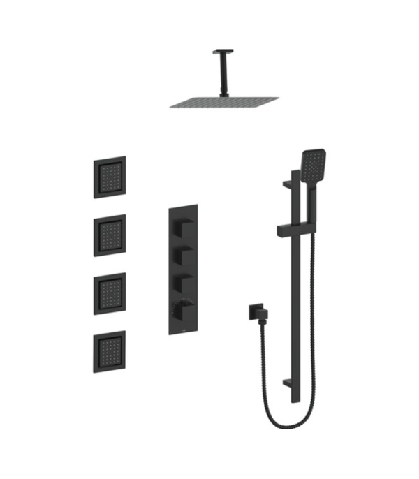 Vogt Kapfenberg 3/4″ High-Flow Shower Kit with Body Jets 6″ Ceiling Arm SET.KG.350.936 - Image 3