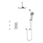 Vogt Mond 3-Way Shower Kit with Body Jets 6″ Ceiling Arm Premium Shower Kit SET.MX.320.816