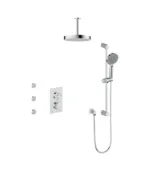 Vogt Mond 3-Way Shower Kit with Body Jets 6″ Ceiling Arm Premium Shower Kit SET.MX.320.816