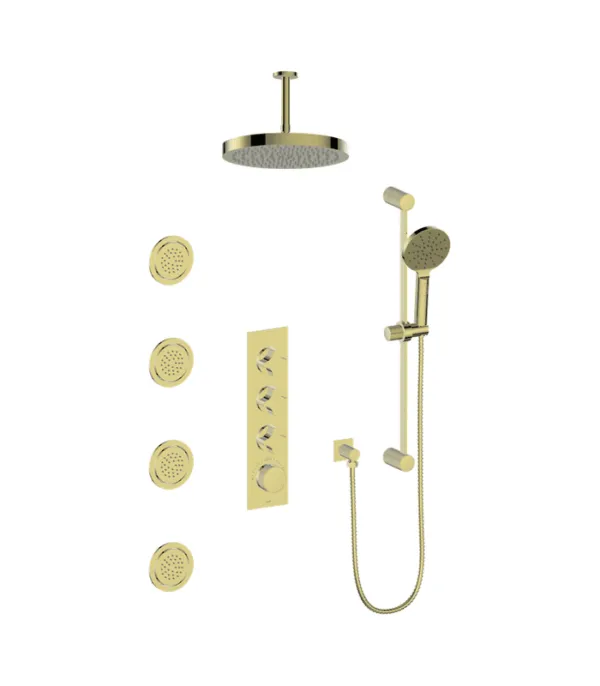 Vogt Mond 3/4″ High-Flow Thermostatic Shower Kit with Body Jets and 6″ Ceiling Arm Premium Shower Kit SET.MX.350.936 - Image 3