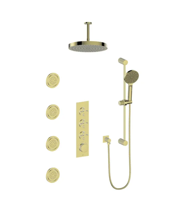 Vogt Mond 3/4″ High-Flow Thermostatic Shower Kit with Body Jets and 6″ Ceiling Arm Premium Shower Kit SET.MX.350.936 - Image 3