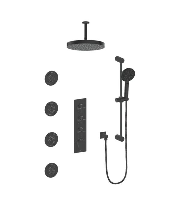 Vogt Mond 3/4″ High-Flow Thermostatic Shower Kit with Body Jets and 6″ Ceiling Arm Premium Shower Kit SET.MX.350.936 - Image 2