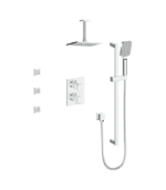 Vogt Niveau 3-Way Thermostatic Shower Kit with Body Jets 6″ Ceiling Arm Shower Kit SET.NU.320.816