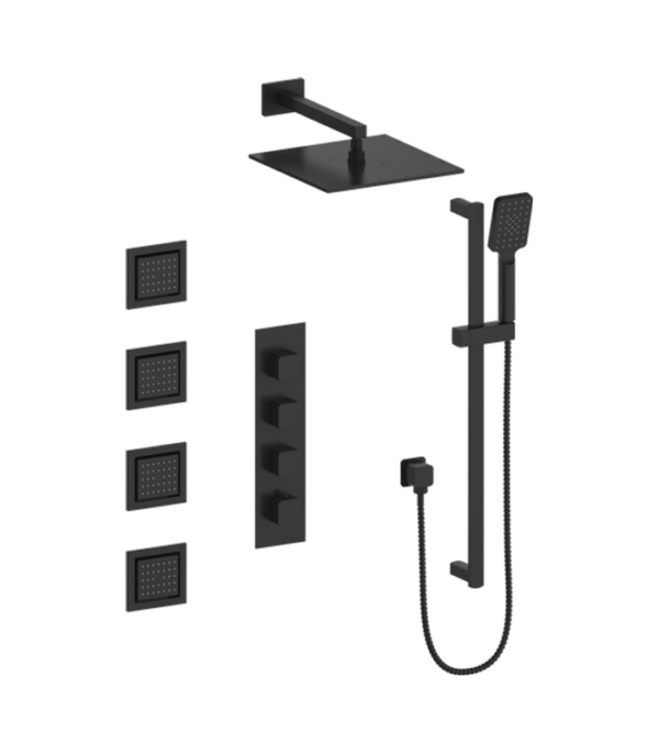 Vogt Niveau 3/4″ High-Flow Thermostatic Body Jet Shower Package SET.NU.350.930 - Image 2