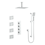 Vogt Niveau 3/4″ High-Flow TH Shower Kit with Body Jets and 6″ Ceiling Arm SET.NU.350.936