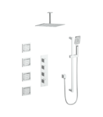 Vogt Niveau 3/4″ High-Flow TH Shower Kit with Body Jets and 6″ Ceiling Arm SET.NU.350.936