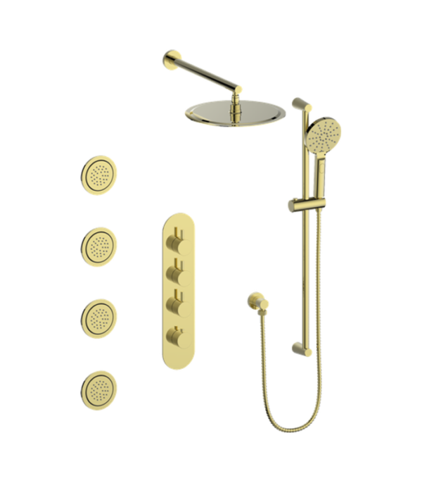 Vogt Wörgl 3/4″ High-Flow Thermostatic Shower Kit with Body Jets Shower Kit SET.WL.350.930 - Image 4