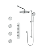 Vogt Wörgl 3/4″ High-Flow Thermostatic Shower Kit with Body Jets Shower Kit SET.WL.350.930
