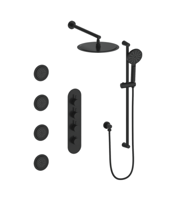 Vogt Wörgl 3/4″ High-Flow Thermostatic Shower Kit with Body Jets Shower Kit SET.WL.350.930 - Image 3