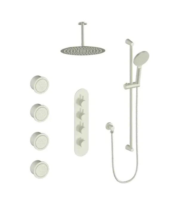 Vogt Worgl High-Flow Thermostatic Shower Kit with Body Jets and 6-Inch Ceiling Arm Shower Kit SET.WL.350.936 - Image 2
