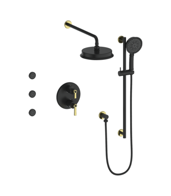 Vogt Zehn 3-Way Thermostatic Shower Kit with Body Jets Shower Kit SET.ZX.320.810 - Image 8