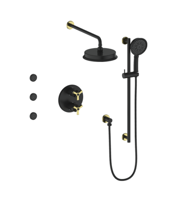 Vogt Zehn 3-Way Thermostatic Shower Kit with Body Jets Shower Kit SET.ZX.320.810 - Image 8
