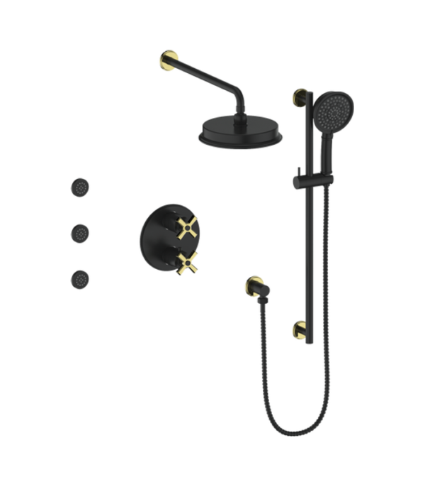 Vogt Zehn 3-Way Thermostatic Shower Kit with Body Jets Shower Kit SET.ZX.320.810 - Image 8