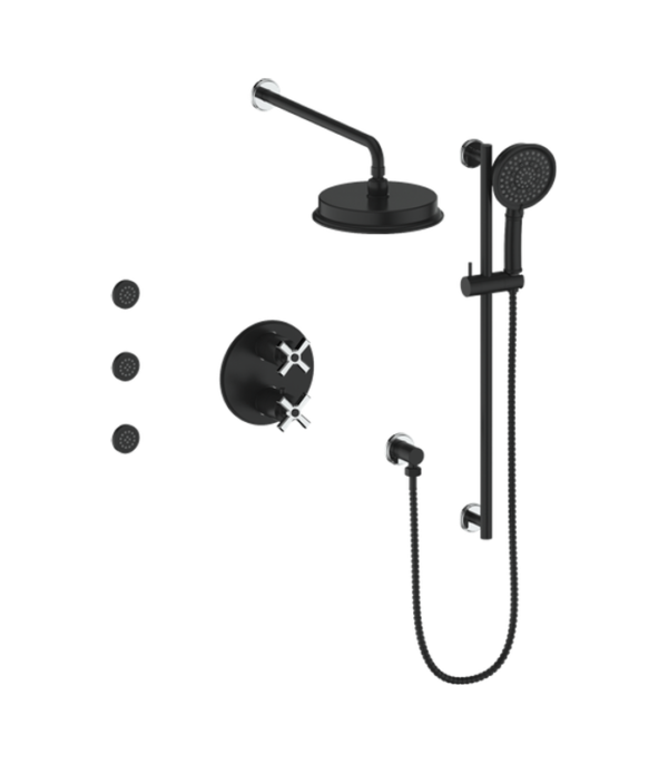 Vogt Zehn 3-Way Thermostatic Shower Kit with Body Jets Shower Kit SET.ZX.320.810 - Image 5