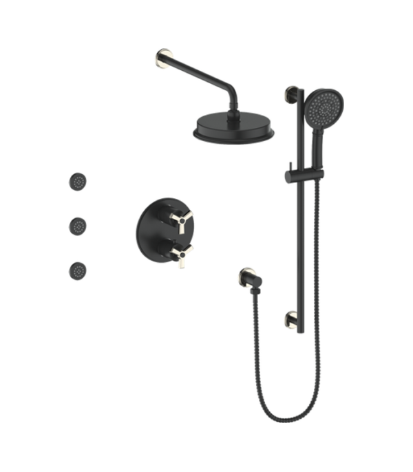 Vogt Zehn 3-Way Thermostatic Shower Kit with Body Jets Shower Kit SET.ZX.320.810 - Image 7