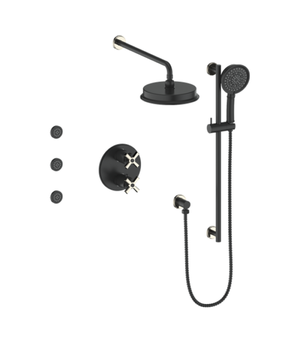 Vogt Zehn 3-Way Thermostatic Shower Kit with Body Jets Shower Kit SET.ZX.320.810 - Image 7