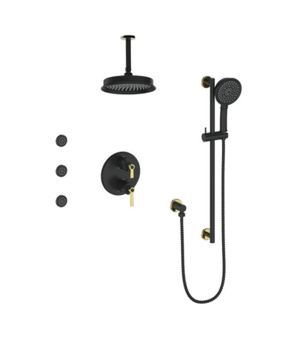 Vogt Zehn 3-Way Thermostatic Shower Kit with Body Jets and 6-Inch Ceiling Arm Shower Kit SET.ZX.320.816 - Image 8