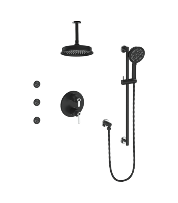 Vogt Zehn 3-Way Thermostatic Shower Kit with Body Jets and 6-Inch Ceiling Arm Shower Kit SET.ZX.320.816 - Image 5