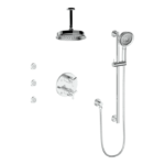 Vogt Zehn 3-Way Thermostatic Shower Kit with Body Jets and 6-Inch Ceiling Arm Shower Kit SET.ZX.320.816