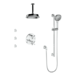 Vogt Zehn 3-Way Thermostatic Shower Kit with Body Jets and 6-Inch Ceiling Arm Shower Kit SET.ZX.320.816