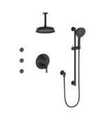 Vogt Zehn 3-Way Thermostatic Shower Kit with Body Jets and 6-Inch Ceiling Arm Shower Kit SET.ZX.320.816 - Image 2
