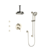 Vogt Zehn 3-Way Thermostatic Shower Kit with Body Jets and 6-Inch Ceiling Arm Shower Kit SET.ZX.320.816 - Image 3