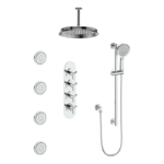 Vogt Zehn 3/4″ High-Flow Thermostatic Shower Kit 12″ Showerhead SET.ZX.350.936