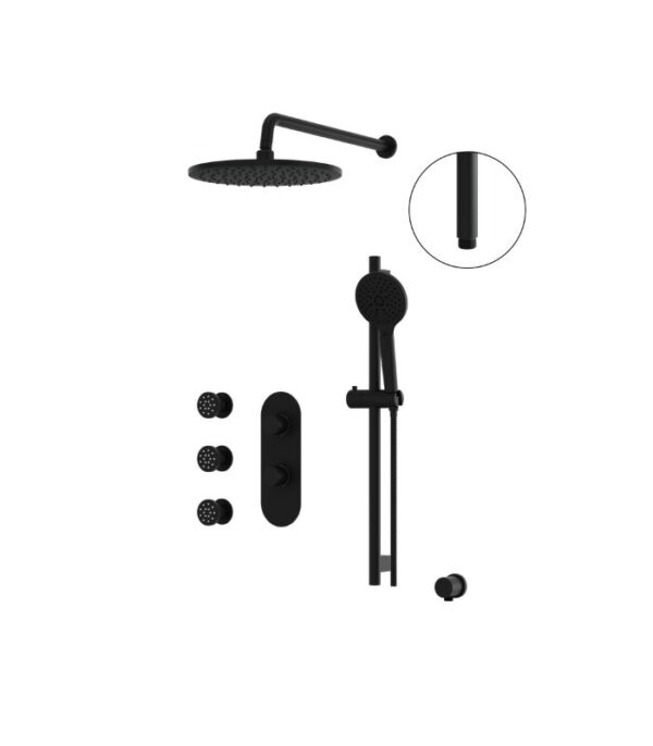 Aquabrass SHOWERBOX03 3-Way Non-Shared Shower System with 12 Inch Rainhead and Body Jets SHOWERBOX03G - Image 3