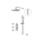 Aquabrass SHOWERBOX03 3-Way Non-Shared Shower System with 12 Inch Rainhead and Body Jets SHOWERBOX03G