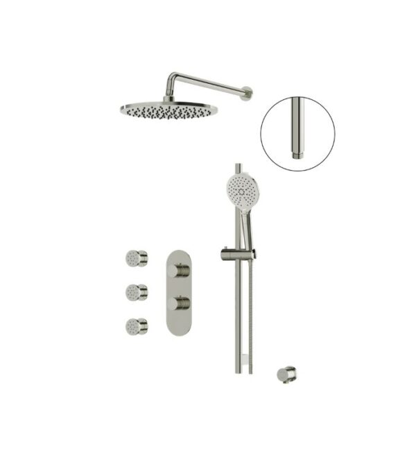 Aquabrass SHOWERBOX03 3-Way Non-Shared Shower System with 12 Inch Rainhead and Body Jets SHOWERBOX03G - Image 4