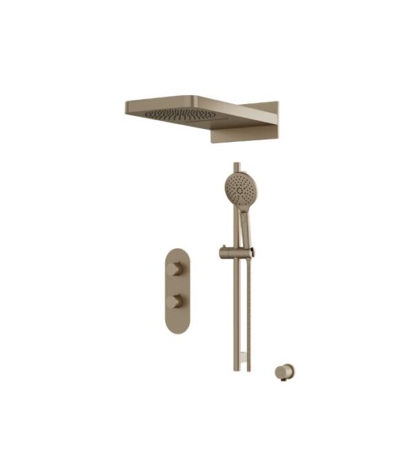 Aquabrass SHOWERBOX04 3-Way Shared Shower System with Round Trim Set and Handshower SHOWERBOX04 - Image 2