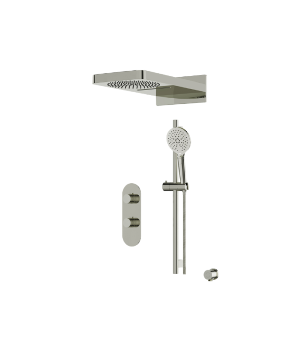 Aquabrass SHOWERBOX04 3-Way Shared Shower System with Round Trim Set and Handshower SHOWERBOX04 - Image 4