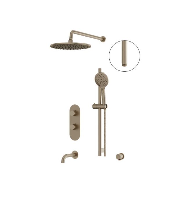 Aquabrass SHOWERBOX02 3-Way Non-Shared Shower System with 12-Inch Rainhead and Handshower SHOWERBOXN02G - Image 2