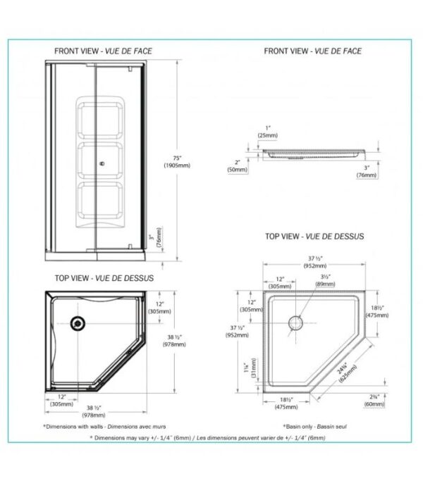 Bain Signature Marshall No Walls Shower Enclosure Chrome - Image 10