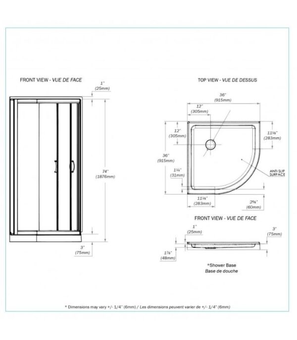 Bain Signature Marshall No Walls Shower Enclosure Chrome - Image 9