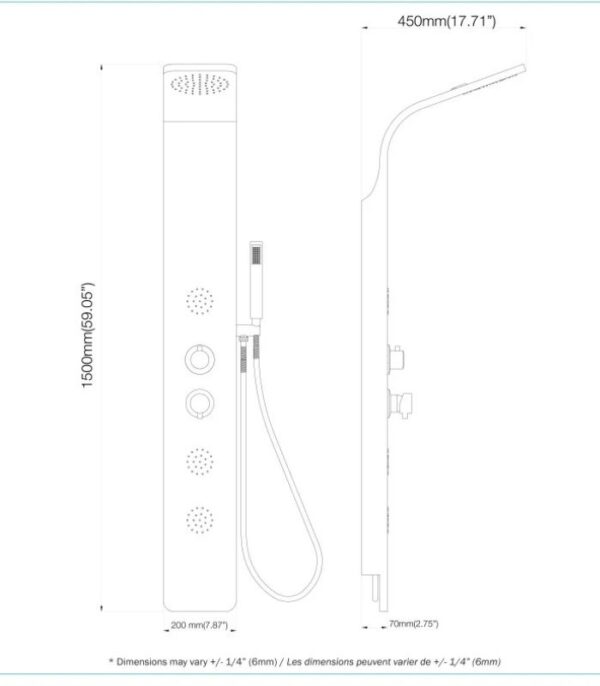 Bain Signature Cleo Shower Panel - Image 7