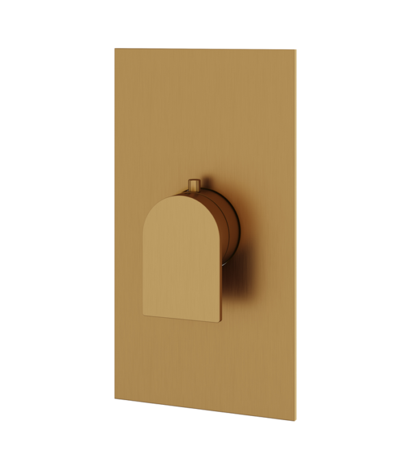 Aquabrass Alpha Square Round Thermostatic Valve Trim Set  SR3092BBC - Image 2